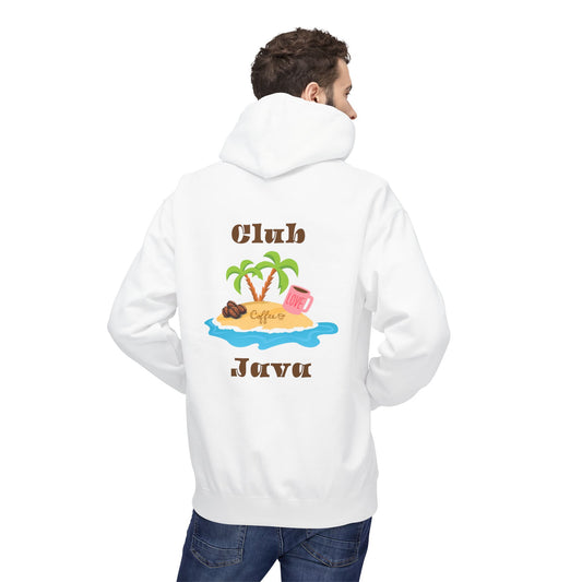 Club Java Fleece Hoodie Unisex TikTok Fan Sweatshirt Cozy Coffee Lover Gift Soft Pullover Hoodie by SunLuver77 aka AngXCoffeeNowWineLater