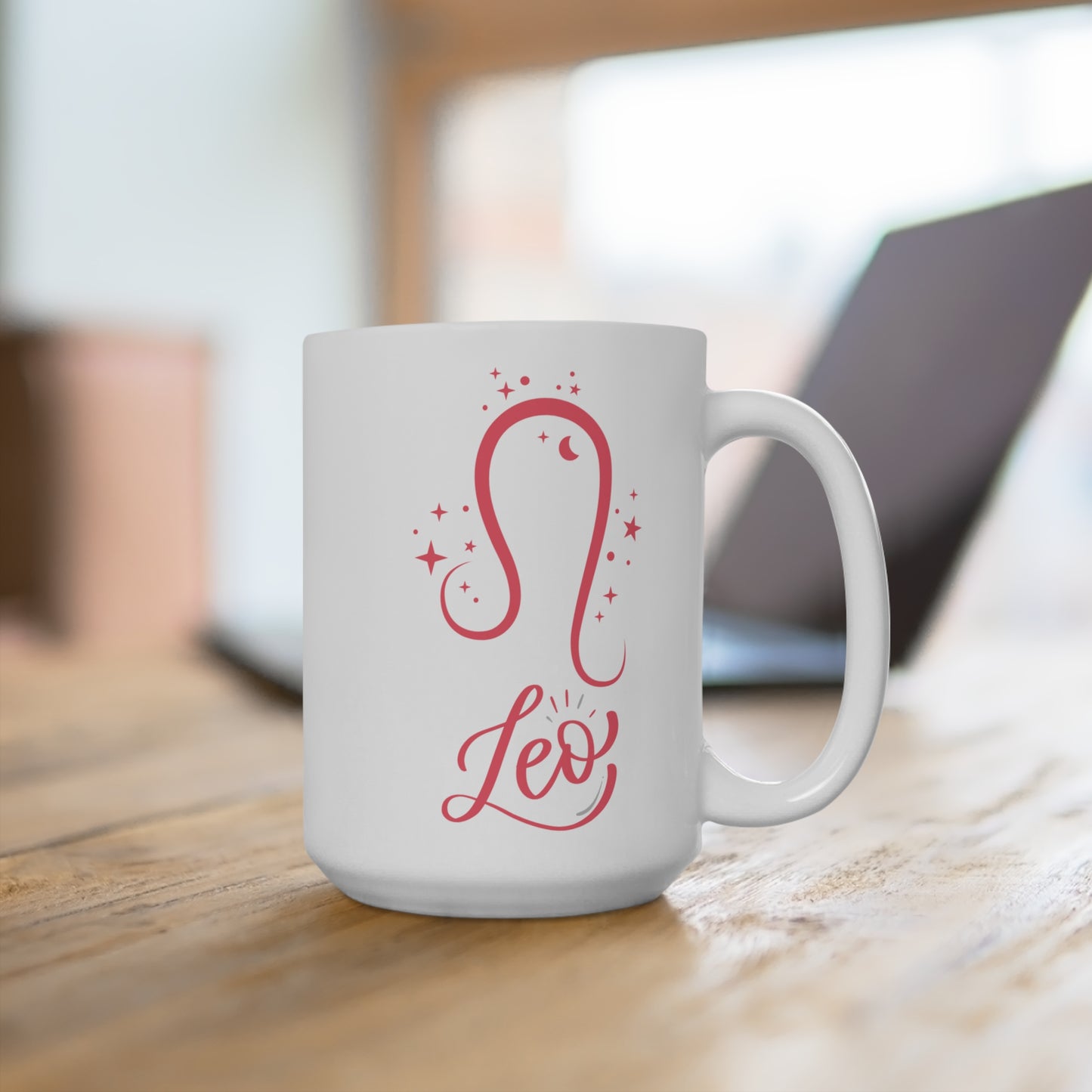 ♌ Leo Zodiac Mug – Astrology Gift for Leo Sign – Celestial Coffee Cup for August Birthday – Bold Leo Star Sign Ceramic Mug