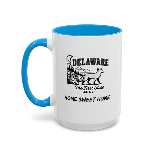 Delaware Home Sweet Home Mug State Pride Coffee Cup with Color Options Gift for Locals Travelers Housewarming Coffee Lover