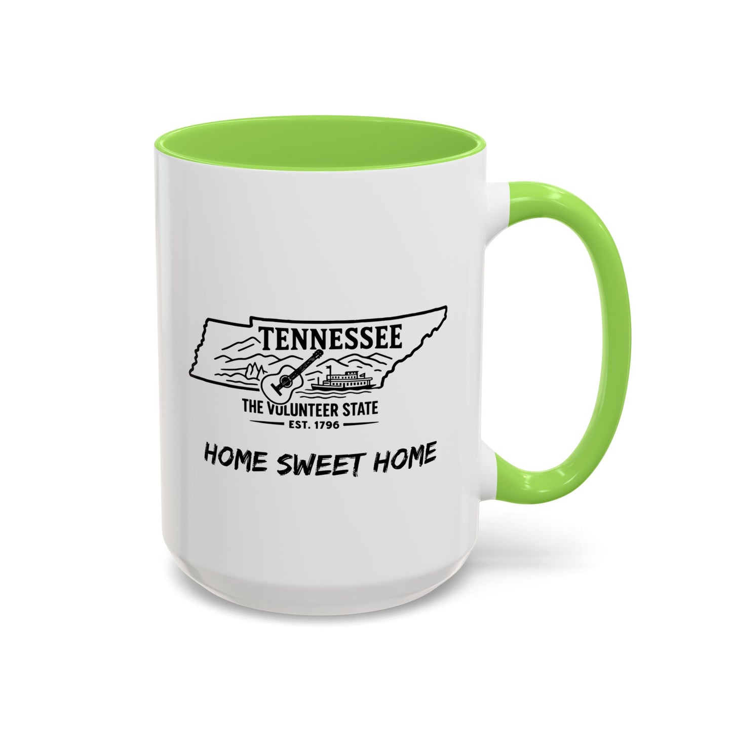 Tennessee Home Sweet Home Mug State Pride Coffee Cup with Color Options Gift for Locals Travelers Housewarming Coffee Lover