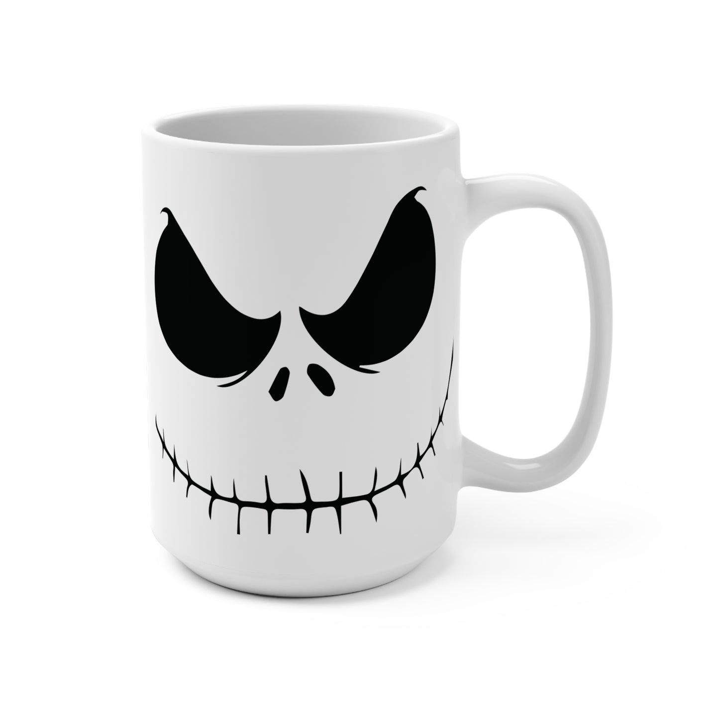 Jack Face Mug Nightmare Inspired Halloween Coffee Cup Spooky Gift for Gothic Fans Skellington Style Tea or Cocoa Lovers