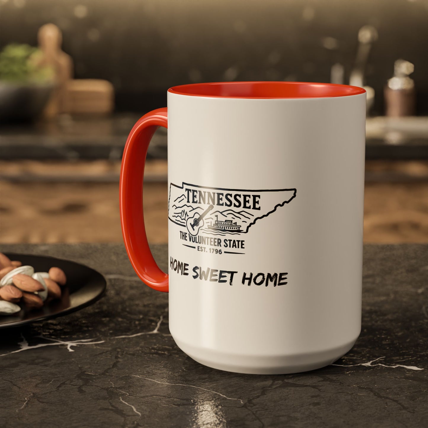 Tennessee Home Sweet Home Mug State Pride Coffee Cup with Color Options Gift for Locals Travelers Housewarming Coffee Lover