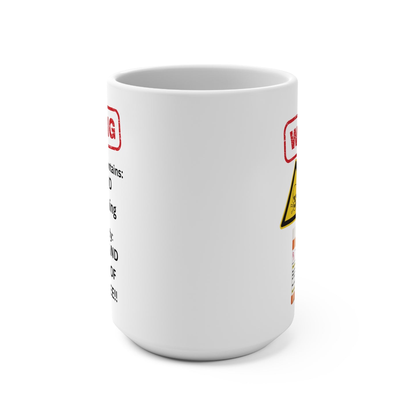 Warning: Mood Poisoning Coffee Mug 15oz., Coffee, Tea, Hot Chocolate, Gift, Birthday, Holiday, Funny, Jokes, Adult Humor