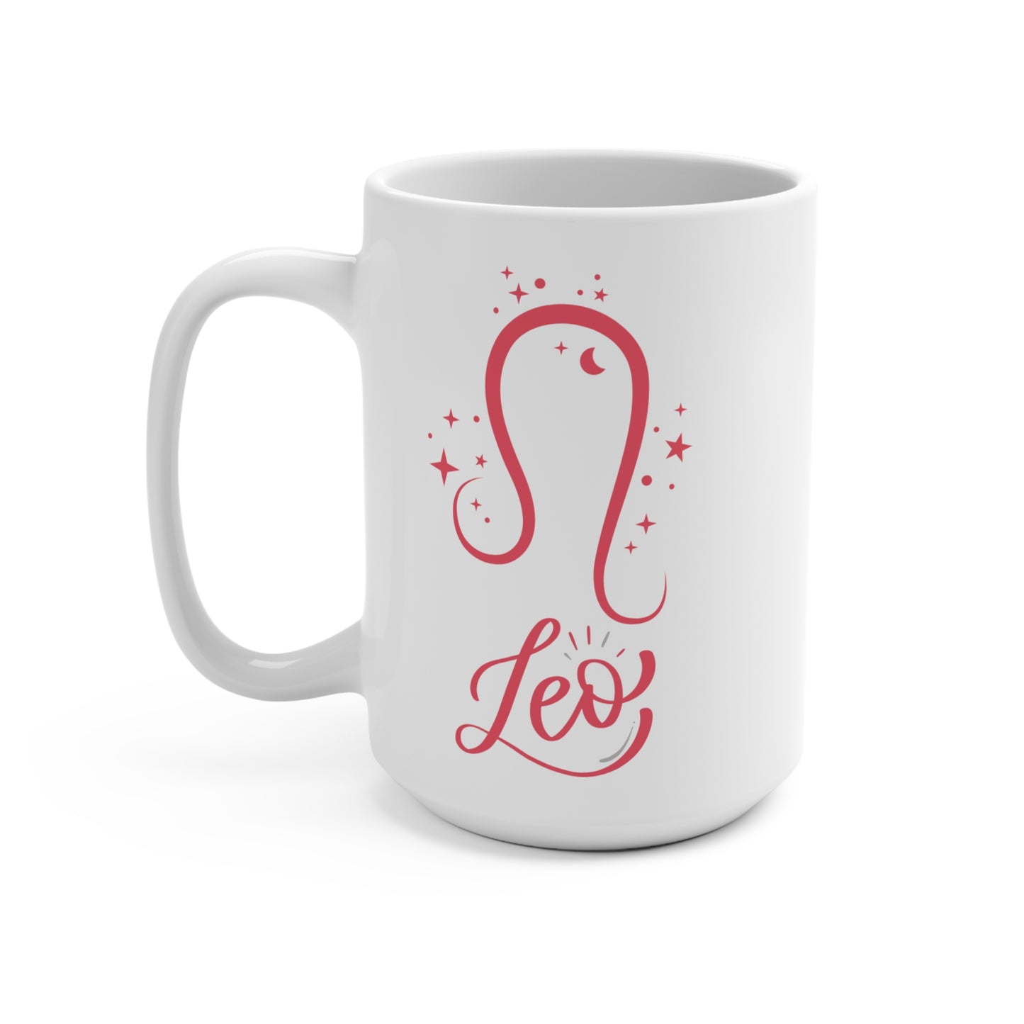 ♌ Leo Zodiac Mug – Astrology Gift for Leo Sign – Celestial Coffee Cup for August Birthday – Bold Leo Star Sign Ceramic Mug