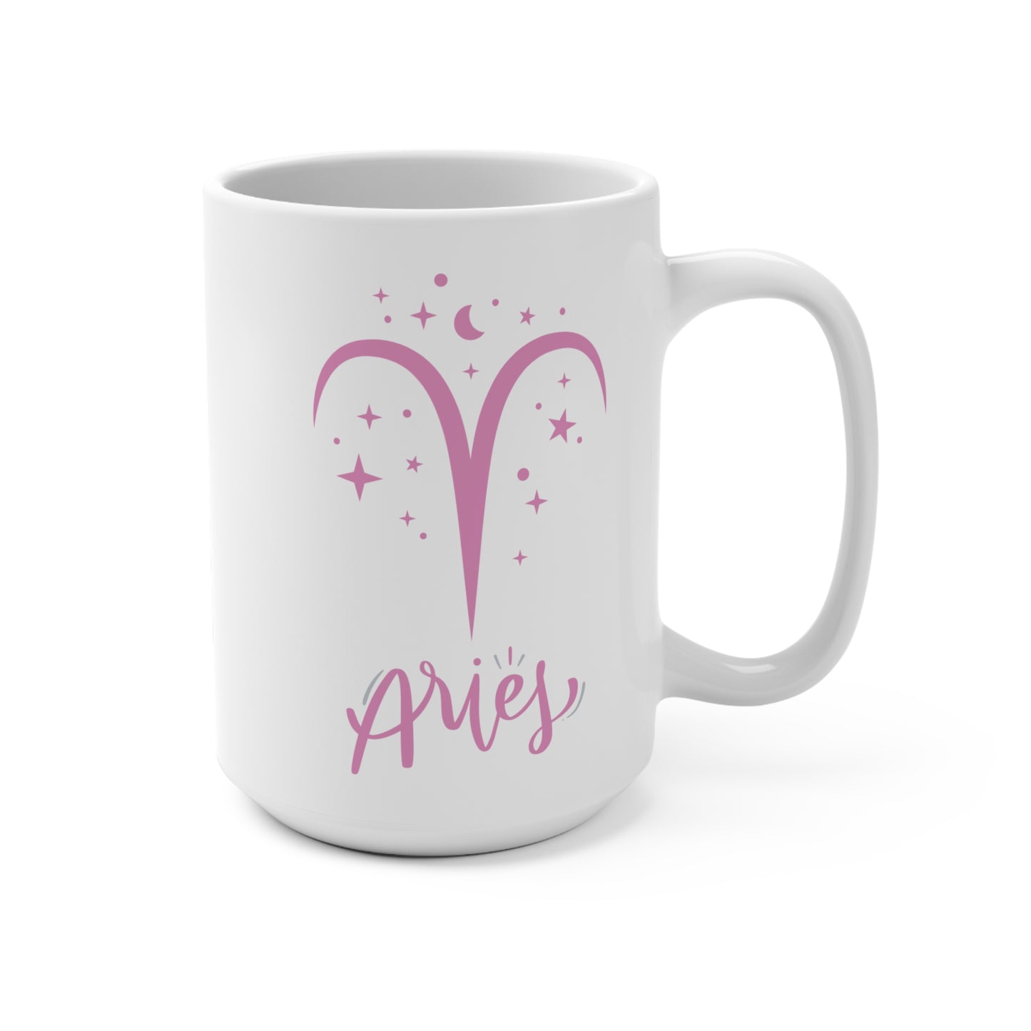 ♈ Aries Zodiac Mug – Astrology Gift for Aries Sign – Celestial Coffee Cup for April Birthday – Bold Aries Star Sign Ceramic Mug