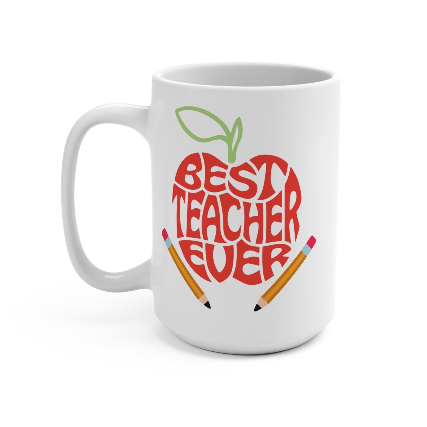 Best Teacher Ever Coffee Mug Teacher Appreciation Gift Ceramic Cup for Educators End of Year Present from Students or Parents