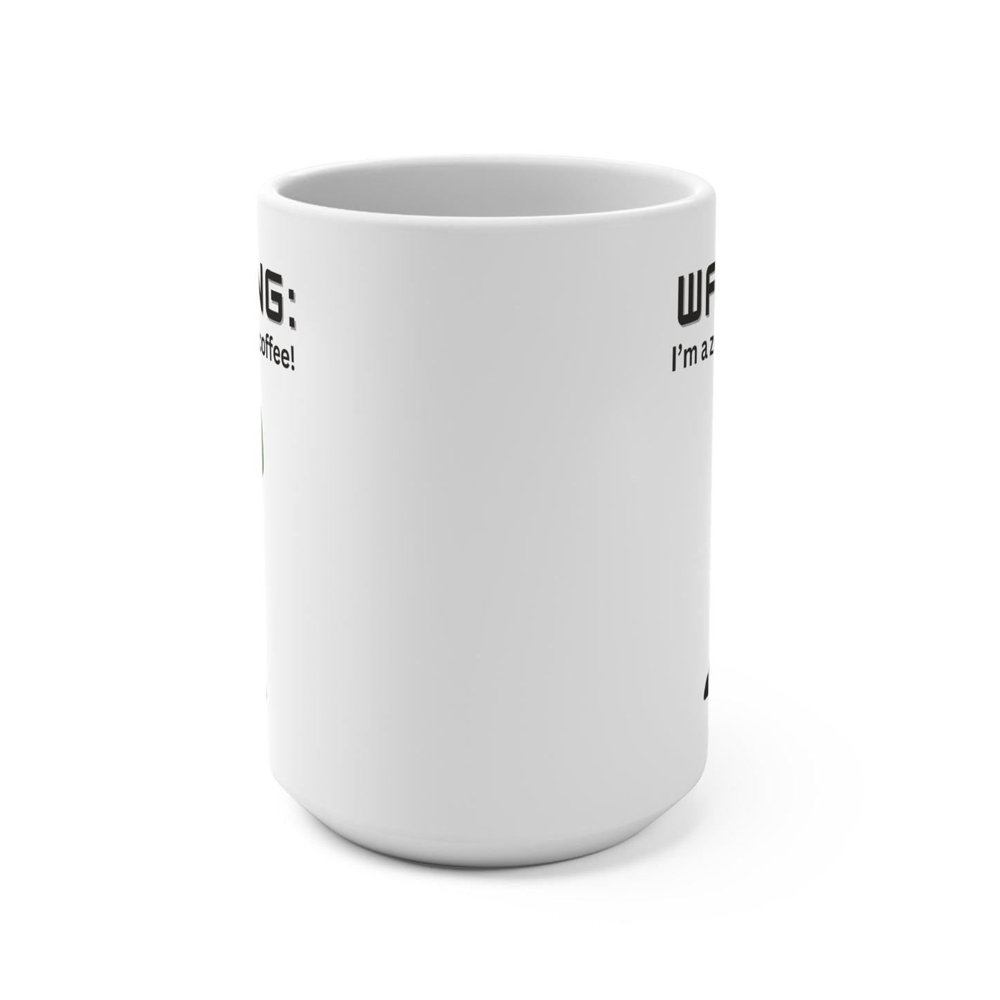 Warning I’m a Zombie Before Coffee Mug Funny Morning Humor Cup Gift for Coffee Addict Caffeine Lover or Coworker Halloween Inspired