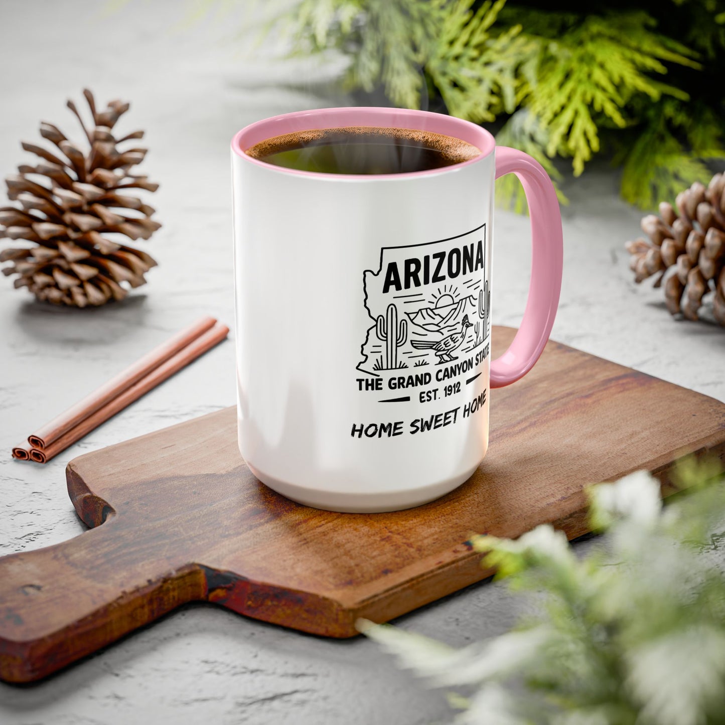 Arizona Home Sweet Home Mug State Pride Coffee Cup with Color Options Gift for Locals Travelers Housewarming Coffee Lover